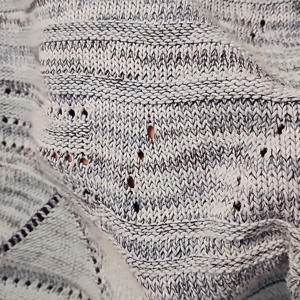 Vintage Blue Women's Cotton Knit Sweater - Picture 5 of 6